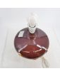 Longwy Ceramic Lamp Base Brown Decor with Spirals 1980