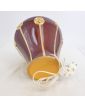 Longwy Ceramic Lamp Base Brown Decor with Spirals 1980