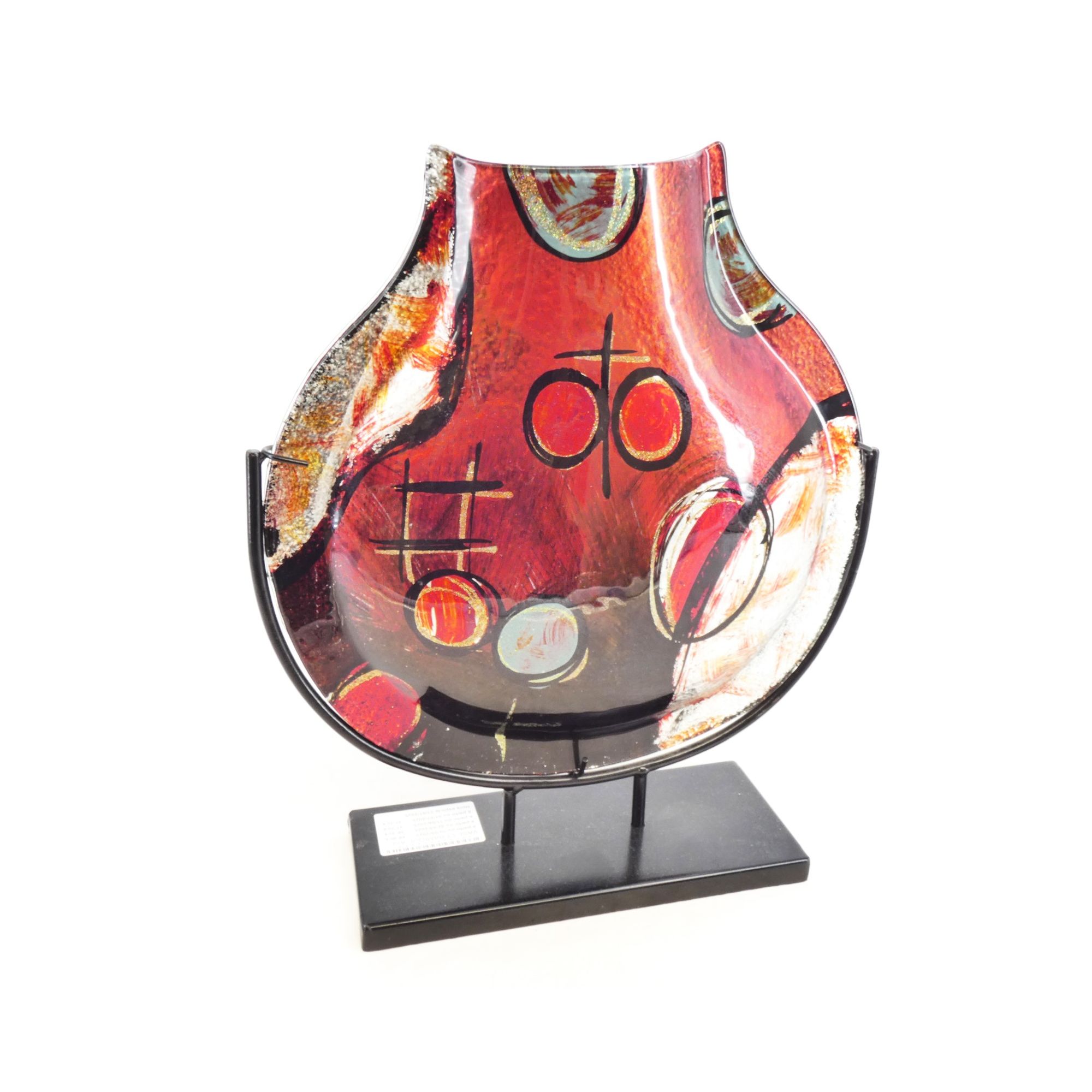 Modern Design Vase on Metal Stand Modern Design Vase on Metal Stand