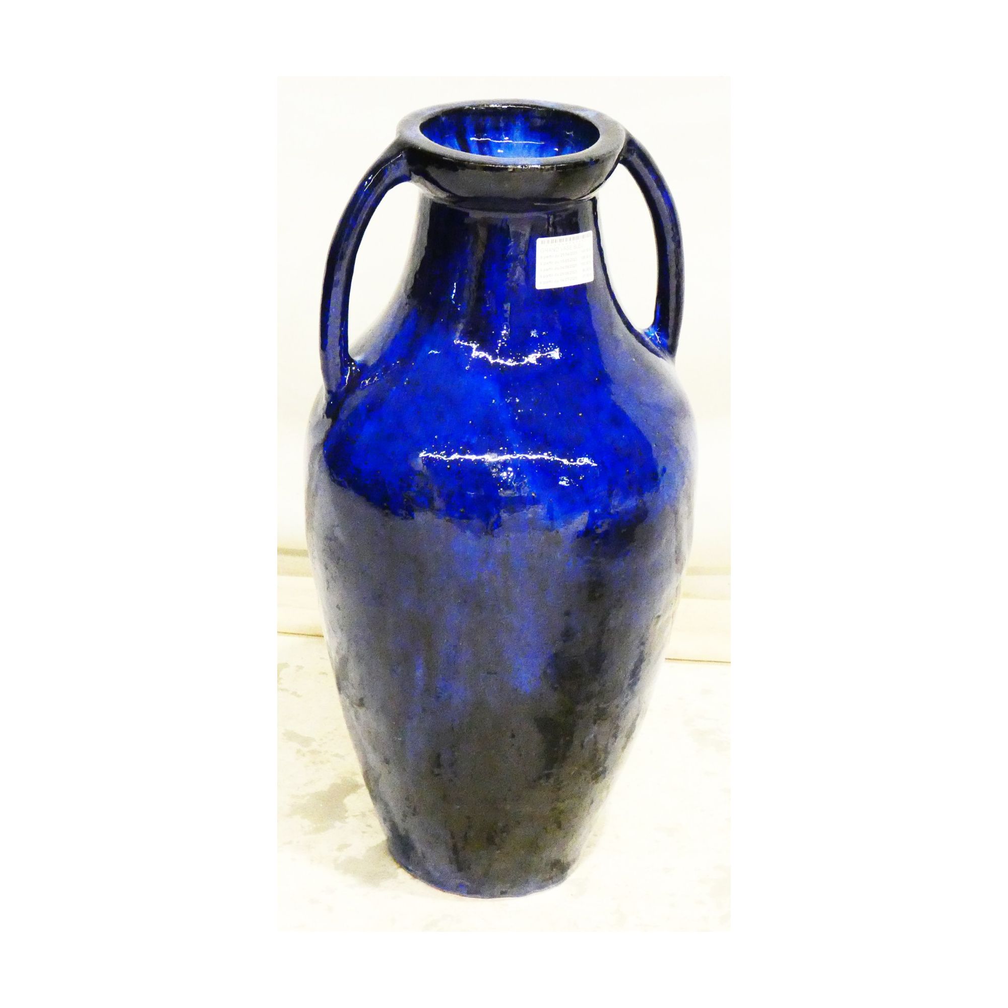 Large Blue Vase with 2 Handles Large Blue Vase with 2 Handles