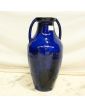 Large Blue Vase with 2 Handles