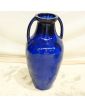 Large Blue Vase with 2 Handles