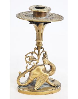 Small Candle Holder with Dragon Decor