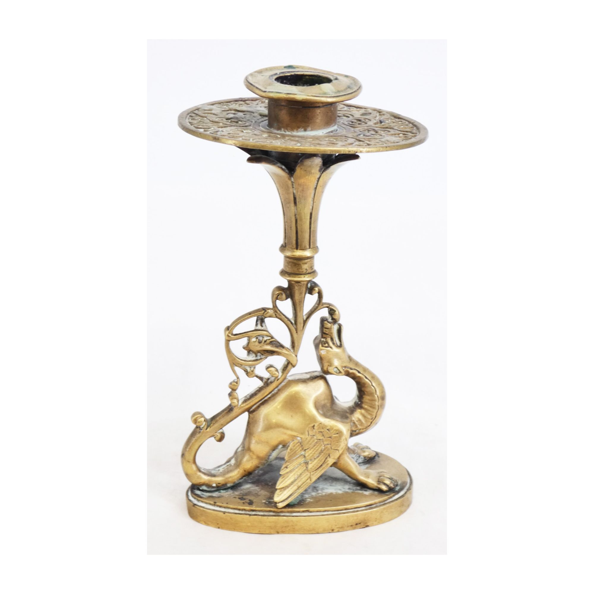 Small Candle Holder with Dragon Decor Small Candle Holder with Dragon Decor