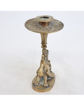 Small Candle Holder with Dragon Decor