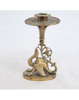 Small Candle Holder with Dragon Decor