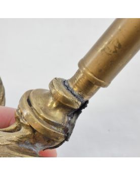 Small Brass Bird on a Golden Column