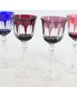 Série de 4 Verres à Pied Cristallin Colorés