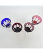 Série de 4 Verres à Pied Cristallin Colorés