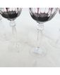 Série de 4 Verres à Pied Cristallin Colorés