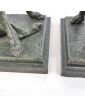 Pair of Small Bronze Dog Figures Signed C.VALTON