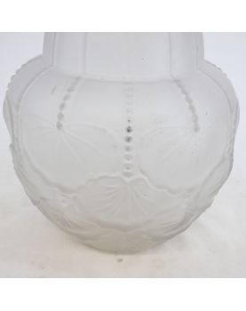 Vase en Verre Dépoli Art Déco