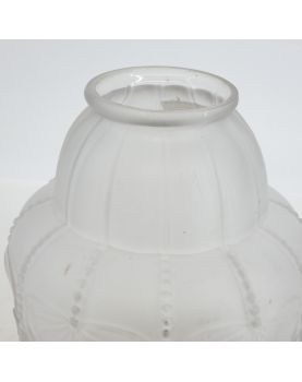 Vase en Verre Dépoli Art Déco