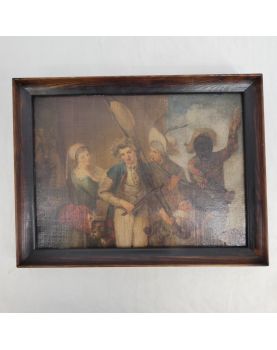 Oil on canvas Troubadour decor
