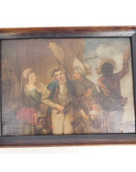 Oil on canvas Troubadour decor