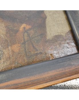 Oil on canvas Troubadour decor