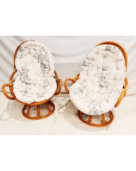 Paire de Fauteuils en Rotin