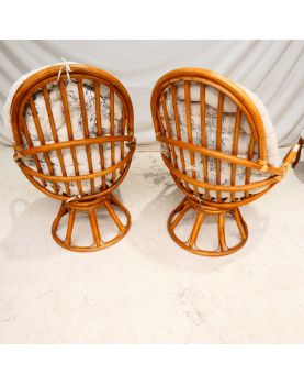 Paire de Fauteuils en Rotin