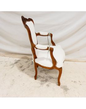 Fauteuil Relooké Moumoute Blanche
