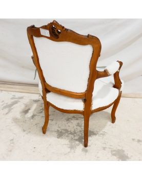 Fauteuil Relooké Moumoute Blanche