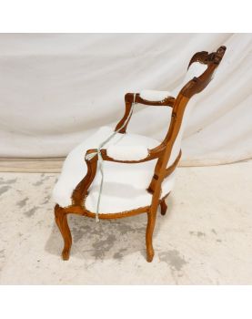 Fauteuil Relooké Moumoute Blanche
