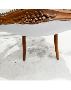 Fauteuil Relooké Moumoute Blanche