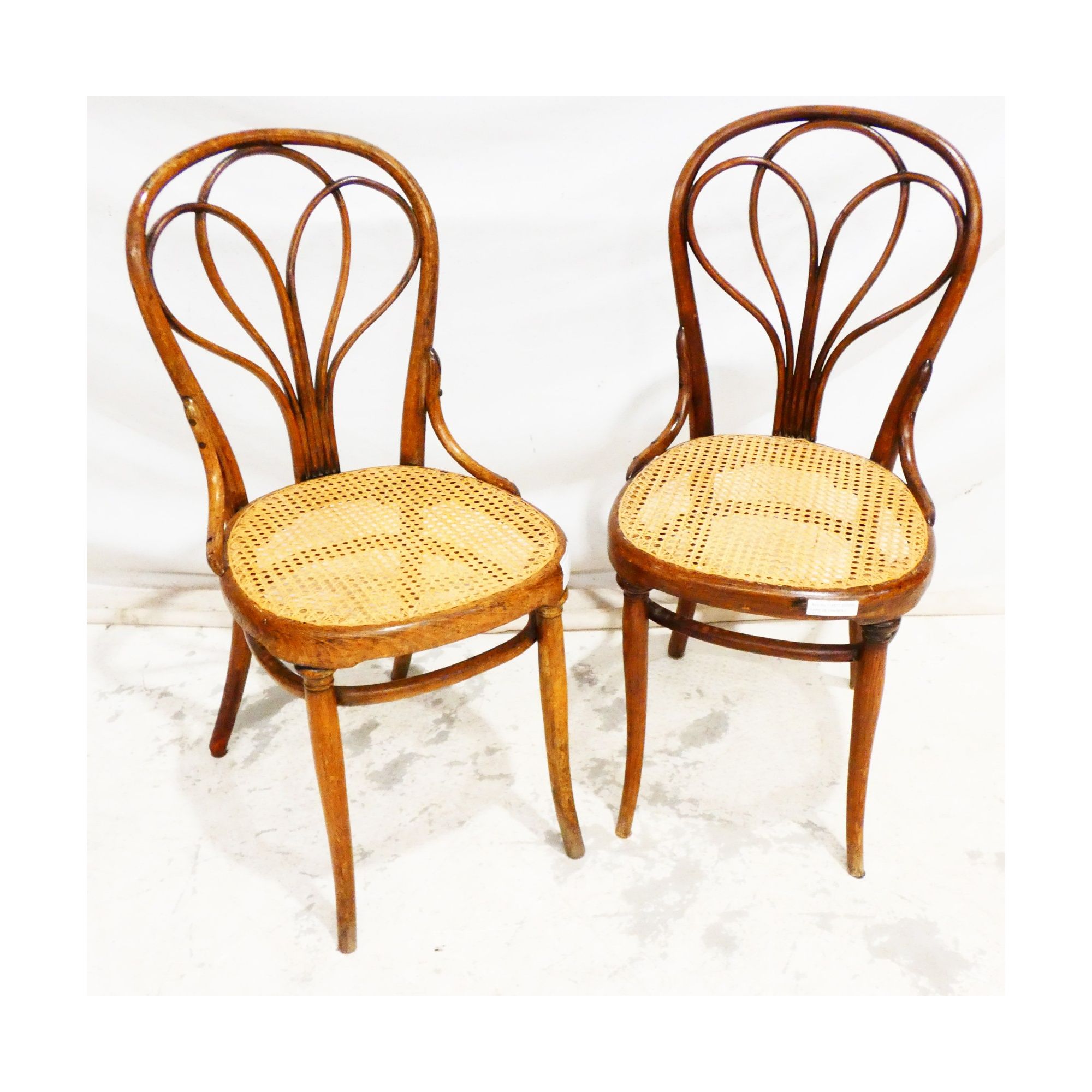 Pair of Bistro Chairs with Cane Seats Pair of Bistro Chairs with Cane Seats