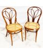 Paire de Chaises Assise Cannée Bistrot
