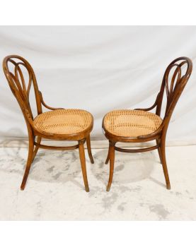 Pair of Bistro Chairs with Cane Seats