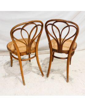 Pair of Bistro Chairs with Cane Seats