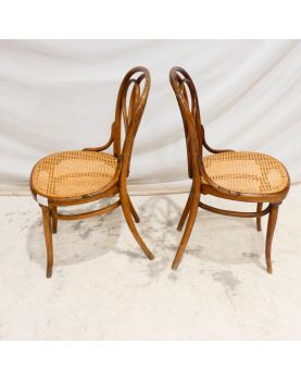 Pair of Bistro Chairs with Cane Seats