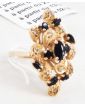 Bague en Or 14k avec Pierres Noires 5.2 Grammes