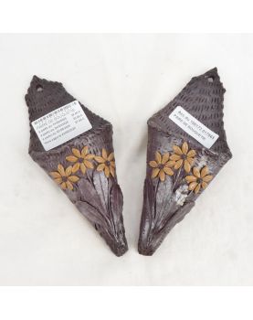 Pair of Small Terracotta Flower Vases
