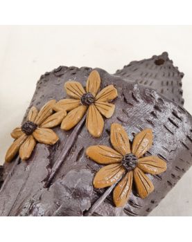 Paire de Petites Bouquetières en Terre Cuite