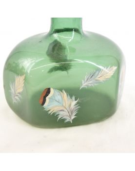 Vase en Verre Émaillé de Plume Artiste de Paris