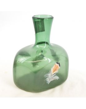 Vase en Verre Émaillé de Plume Artiste de Paris