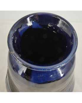 Vase en Céramique d’Art Glaçure Bleue Signé Thomas BUXO 1960