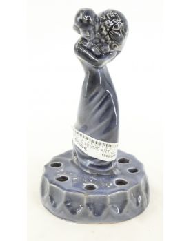 Statue Femme Art Déco Émaillé