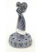 Art Deco Enameled Female Statue