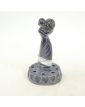 Art Deco Enameled Female Statue