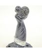 Art Deco Enameled Female Statue