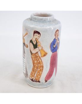 Saltimbanques Vase 1950s Signed