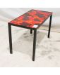 Table Basse Vintage avec Carreaux Rouges Non Fixé