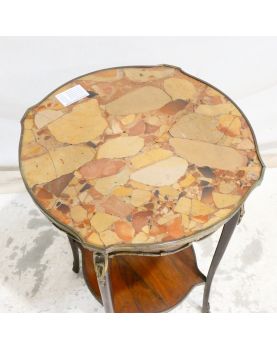 Guéridon Style Louis XV Dessus en Marbre