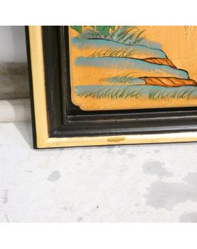 Paire de Panneaux en Bois Laqué