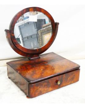 Miroir de Coiffeuse en Placage Acajou 1 Tiroir