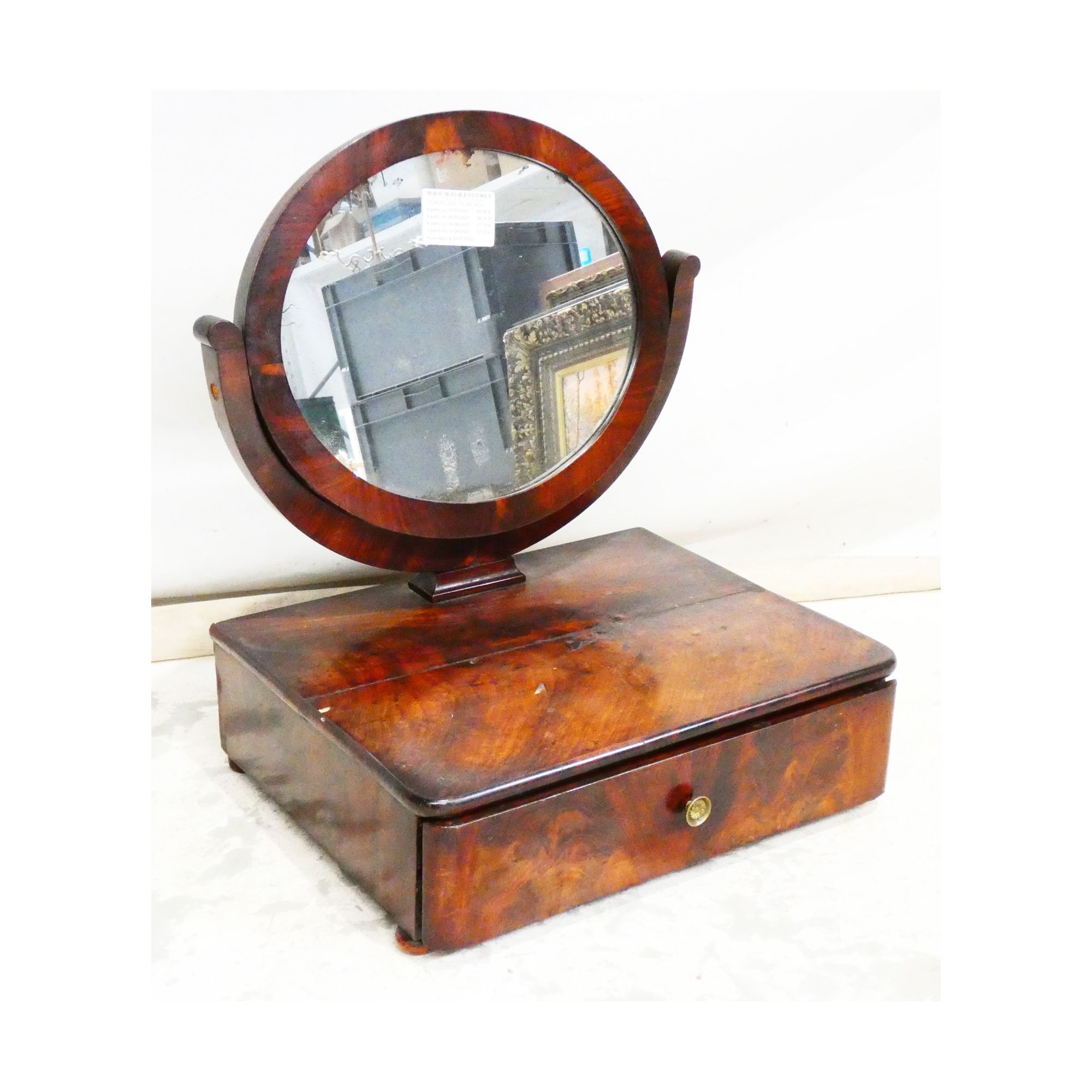 Miroir de Coiffeuse en Placage Acajou 1 Tiroir Miroir de Coiffeuse en Placage Acajou 1 Tiroir