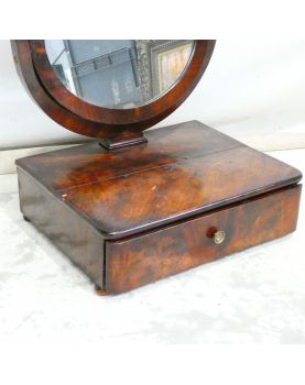 Miroir de Coiffeuse en Placage Acajou 1 Tiroir