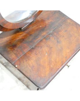 Miroir de Coiffeuse en Placage Acajou 1 Tiroir