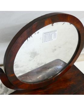 Miroir de Coiffeuse en Placage Acajou 1 Tiroir
